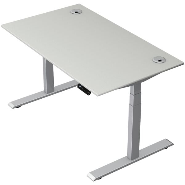 Kerkmann Steh-Sitztisch »Move 2 Plus« 140 x 80 cm - Gestell silberfarben grau, 140x127x80 cm