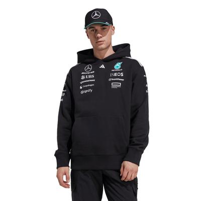 Mercedes AMG Petronas adidas F1 2025 Team Kapuzenpullover – Schwarz Image
