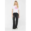 Weite Jeans SENSES.THE LABEL, Damen, Gr. 30, Normalgrößen, aged schwarz, Material: 100% Baumwolle, Abriebeffekte, casual, weit, Jeans, aus Baumwolle