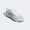 Fußballschuh ADIDAS PERFORMANCE "F50 CLUB FG/MG", Gr. 43, weiß (cloud weiß, silber metallic, cloud weiß), Synthetik, sportlich, Schuhe