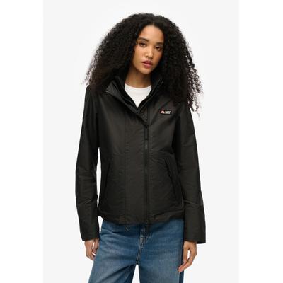 Outdoorjacke SUPERDRY "HOODED MTN WINDBREAKER JKT", Damen, Gr. XL, schwarz, Web, Obermaterial: 100% Polyester, unifarben, casual, slim fit, Langarm Bündchen, Jacken Image
