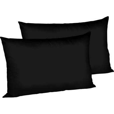 Kissenbezüge FLEURESSE "Colours", schwarz, B:40cm L:60cm, Interlock-Jersey, Obermaterial: 100% Baumwolle, Kissenbezüge, edler, bügelfreier Interlock-Jersey aus 100% Baumwolle Image