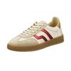 Sneaker GANT "Cuzima", Damen, Gr. 40, beige (beige, rot), Leder, Veloursleder, metallic, modisch, Schuhe Retrosneaker, Schnürschuh, Retro Sneaker im Vintage-Design, Topseller