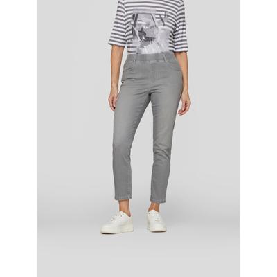 Jerseyhose RABE "Hose", Damen, Gr. 44, Normalgrößen, grau, 90%Baumwolle 8%Polyester 2%Elastan, unifarben, feminin, relaxed fit, Hosen Image