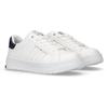 Plateausneaker TOMMY HILFIGER, Kinder, Gr. 35, weiß (weiß, blau), Textil, Synthetik, casual, Schuhe, Schnürschuh, Plateausneaker mit Schnürung