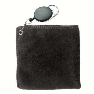 TEMU Advanced Golf Towel With Retractable Hook - A Durable And Absorbent Cleaning Cloth For Golfers, In Multiple Colors Image