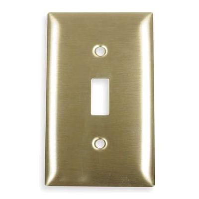 HUBBELL WIRING DEVICE-KELLEMS SB1 Toggle Switch Wall Plates, Number of Gangs: 1