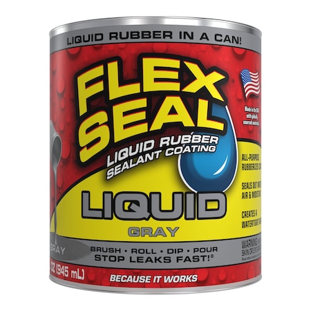 FLEX SEAL LFSGRYR32 Leak Sealer,32 oz,Rubber Base,Gray