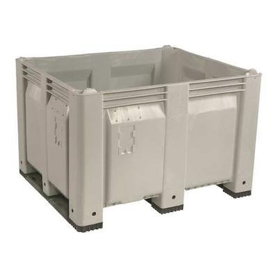 DECADE PRODUCTS M013000-104 Gray Bulk Container, Plastic, 25.4 cu ft Volume