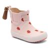 Gummistiefel BISGAARD "baby rubber Weite: normal", Kinder, Gr. 22, rosa marienkäfer, Gummi, gemustert, casual, Schuhe, Babyschuh mit Stretcheinsatz, Größenschablone zum Download