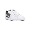 Sneaker DC SHOES "Net", Gr. 10(43), weiß (weiß, monogram), 52.5% Leder, 47.5% Synthetikmaterial, Schuhe