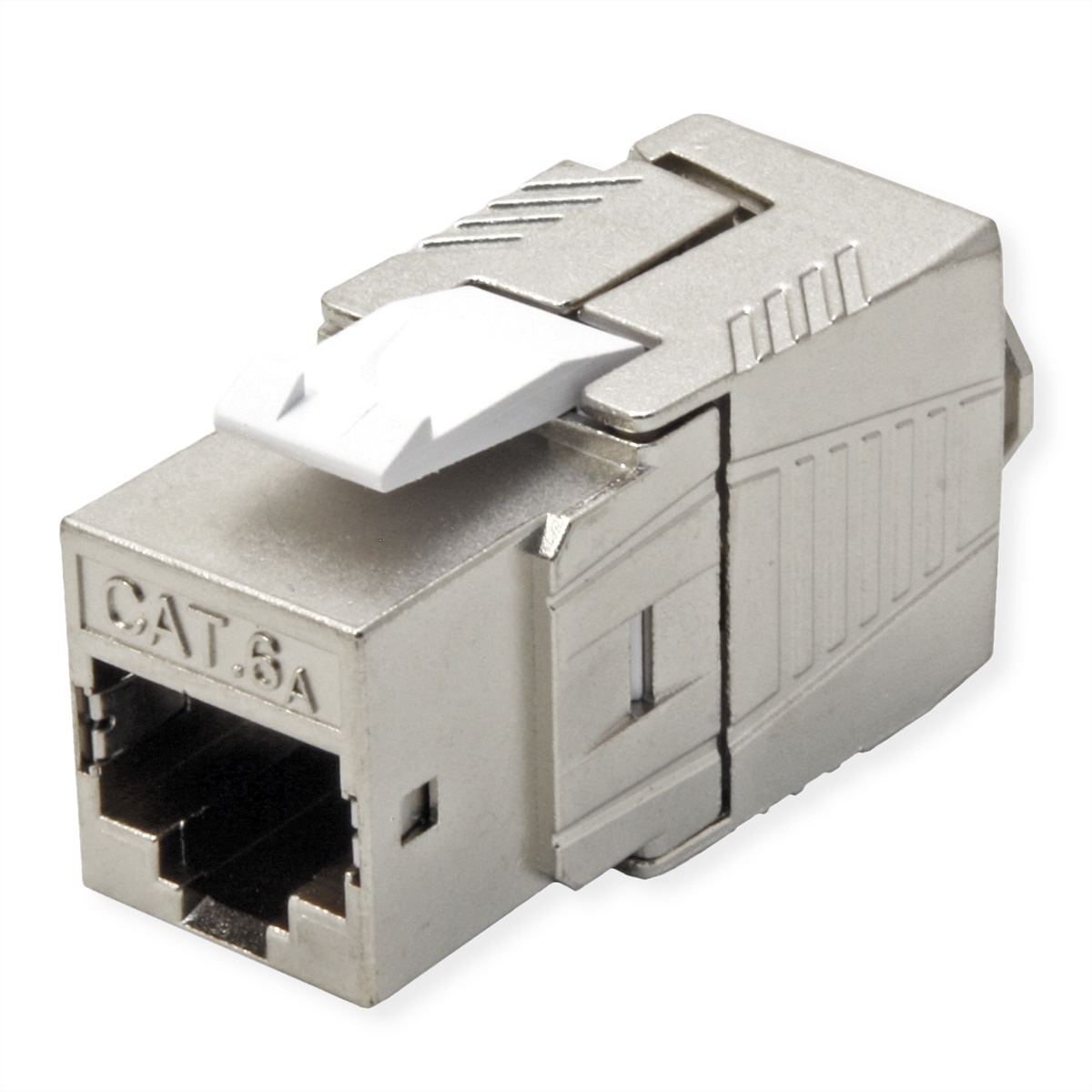 ROLINE Cat.6A (Class EA) Keystone, RJ-45, geschirmt, werkzeuglos, GHMT, silberfarben Image