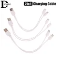 2 In 1 USB maschio a 2x Micro Y Splitter cavo di ricarica per trasferimento dati USB2.0 per smartphone Android Tablet Dual Micro USB