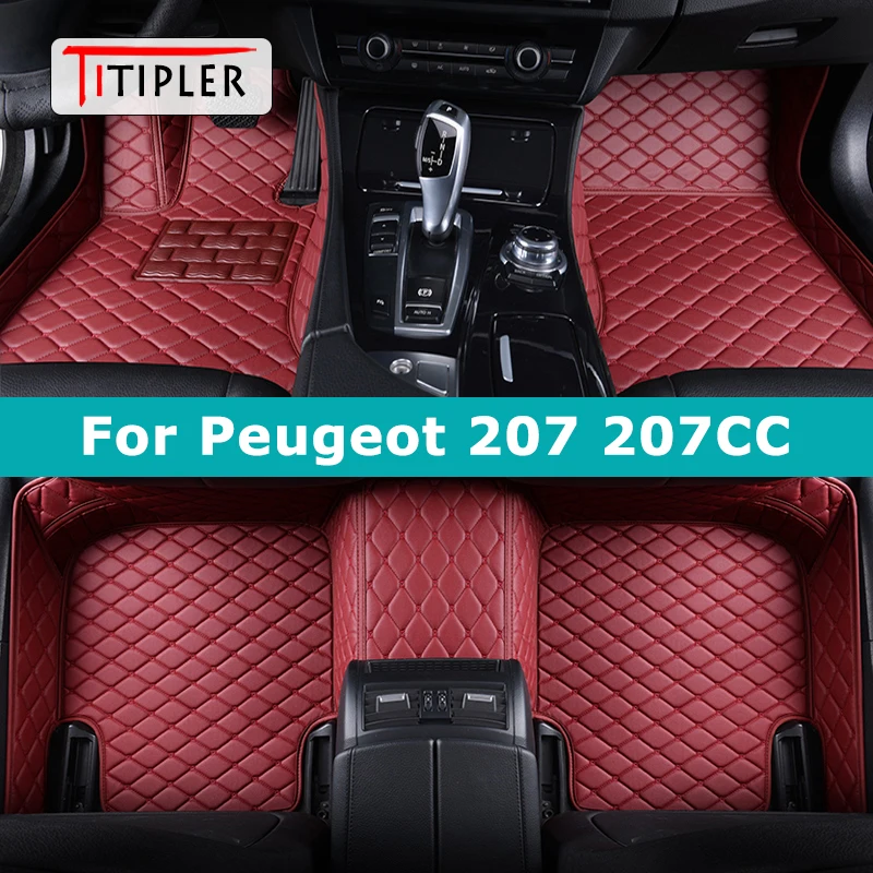 Tappetini Auto personalizzati TITIPLER per Peugeot 207 207CC Auto tappeti piede Coche Accessorie