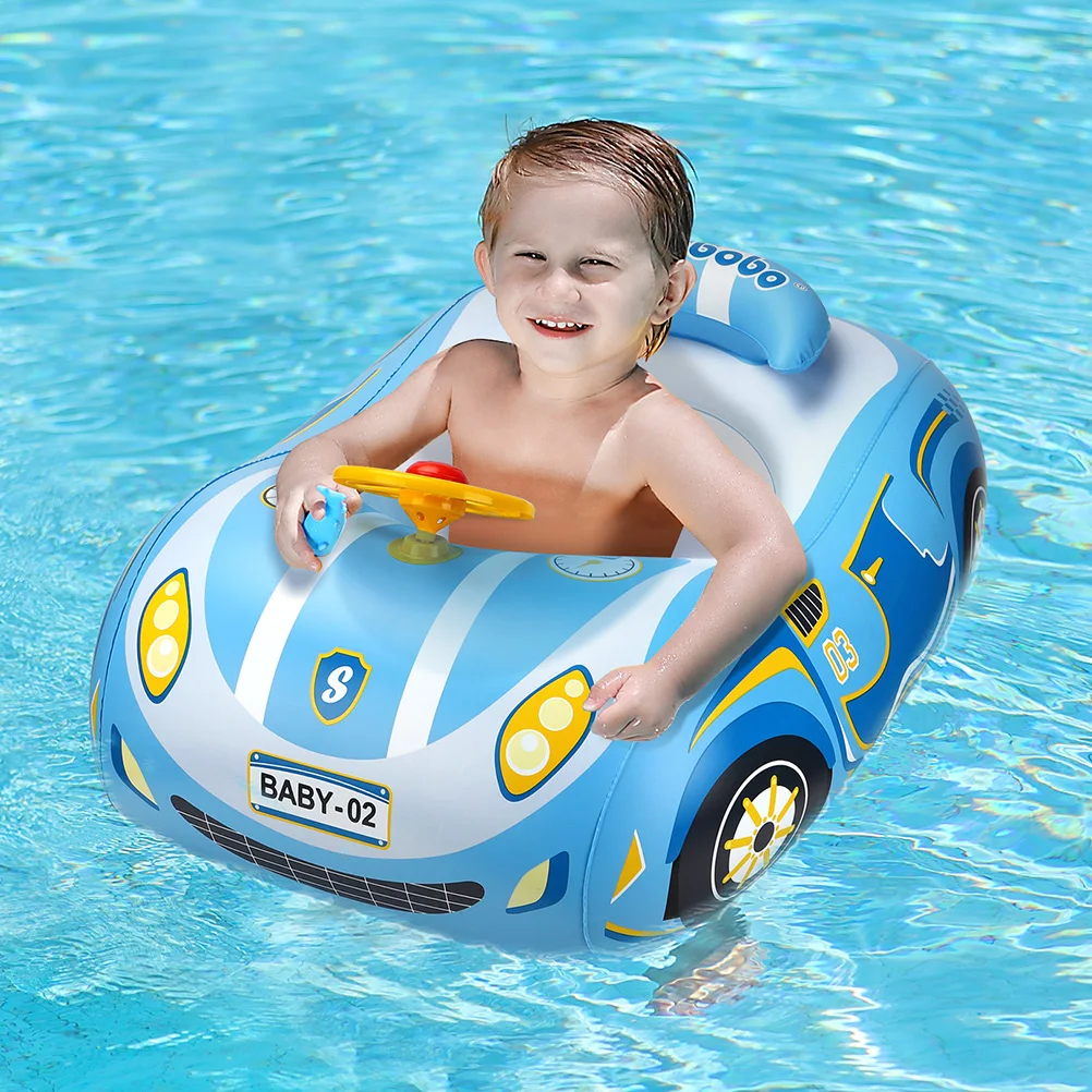 Neue coole Auto Kinder Schwimm sitz Schwimm ring aufblasbare Säugling schwimmen für Sommer Kinder schwimmen Boot Kreis Kleinkind Badewasser Spielzeug Image