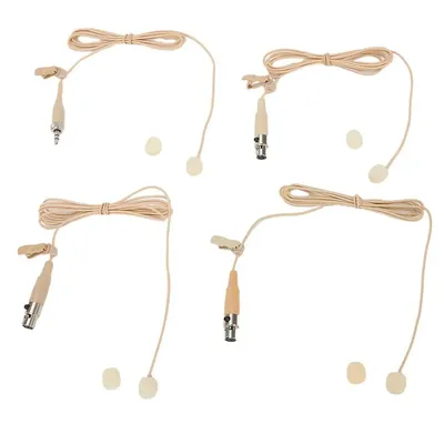 Beige Lavalier-Ansteckclip-Mikrofon 3,5 mm 3-polig 4-polig XLR für Shure Wireless Lavalier-Mikrofon N E W