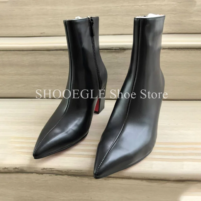 Spitze klassische Herrenstiefel mit hohen Absätzen, schwarze Winterstiefel, Stiefeletten im Retro-Stil, Reißverschluss, Freizeitstiefel, High-Top-Schuhe für Herren