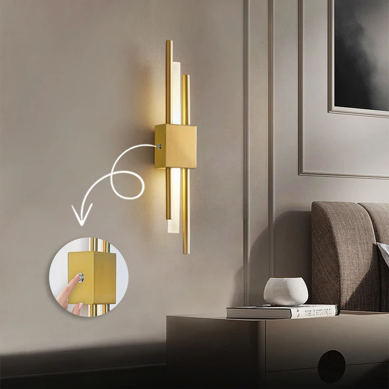 Nordische LED Wand leuchte Innen beleuchtung Schlafzimmer Nacht Wohnzimmer für zu Hause Hotel Treppen Dekoration Lampe wiederauf ladbare LED Wand leuchte Image