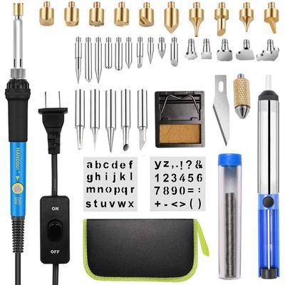 Brandmalerei Lötkolben Set 54 pcs Brandmalerei Brandmalkolben Set 60W Temperatur Einstellbar 200450 Image