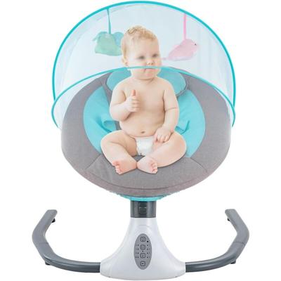 Babywippe Elektrisch,Baby Schaukel mit 12 Musik,USB Bluetooth Elektrisch Musik Babyschaukel Image
