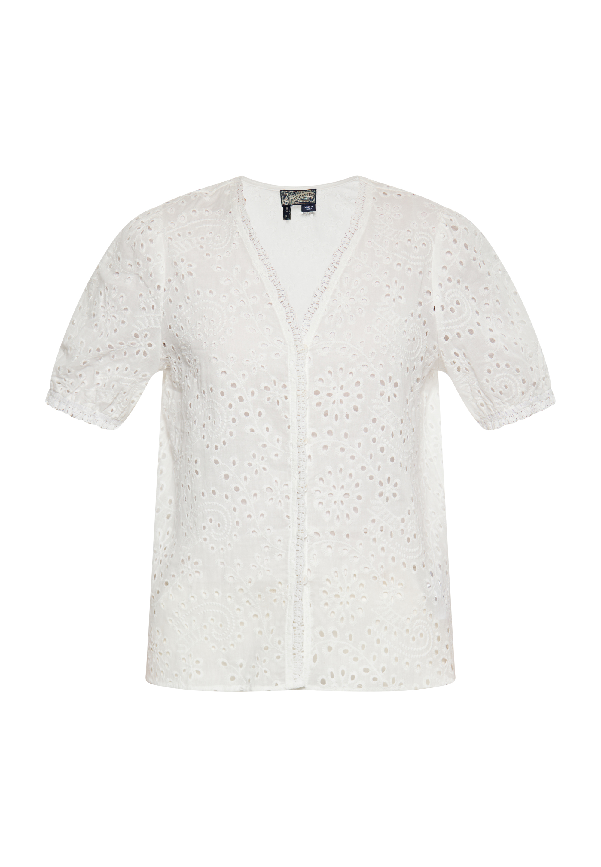 Dreimaster Bluse Damen Wollweiß Image