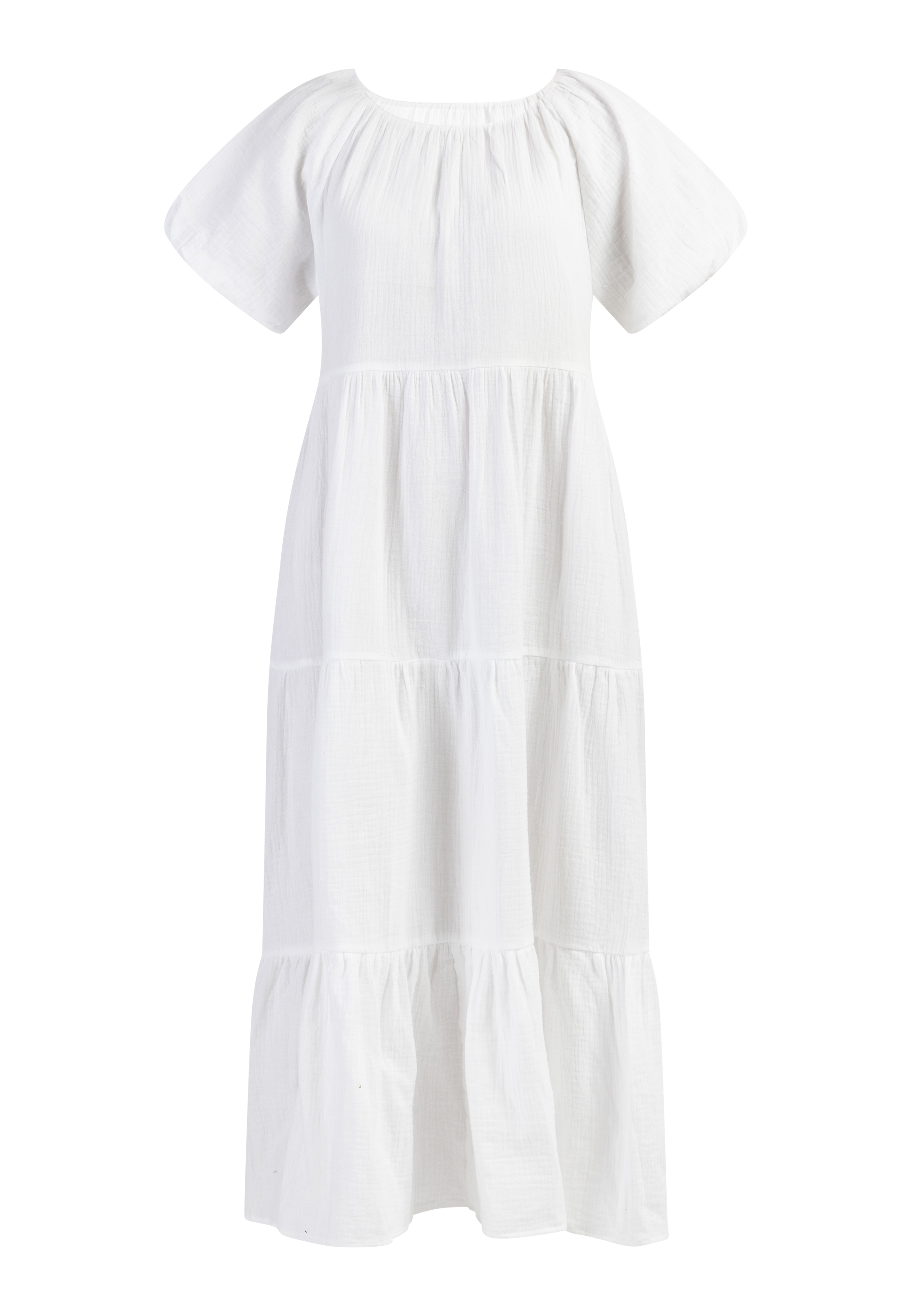 Dreimaster Maxikleid Damen weiss M