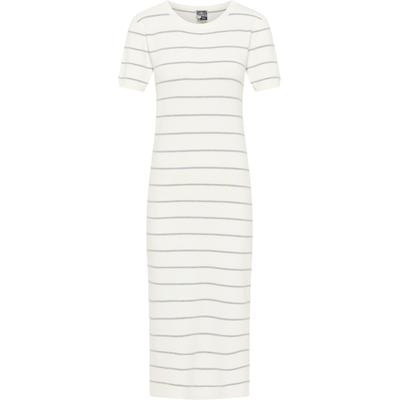 Dreimaster Strickkleid Damen Wollweiss Grau Melange Image