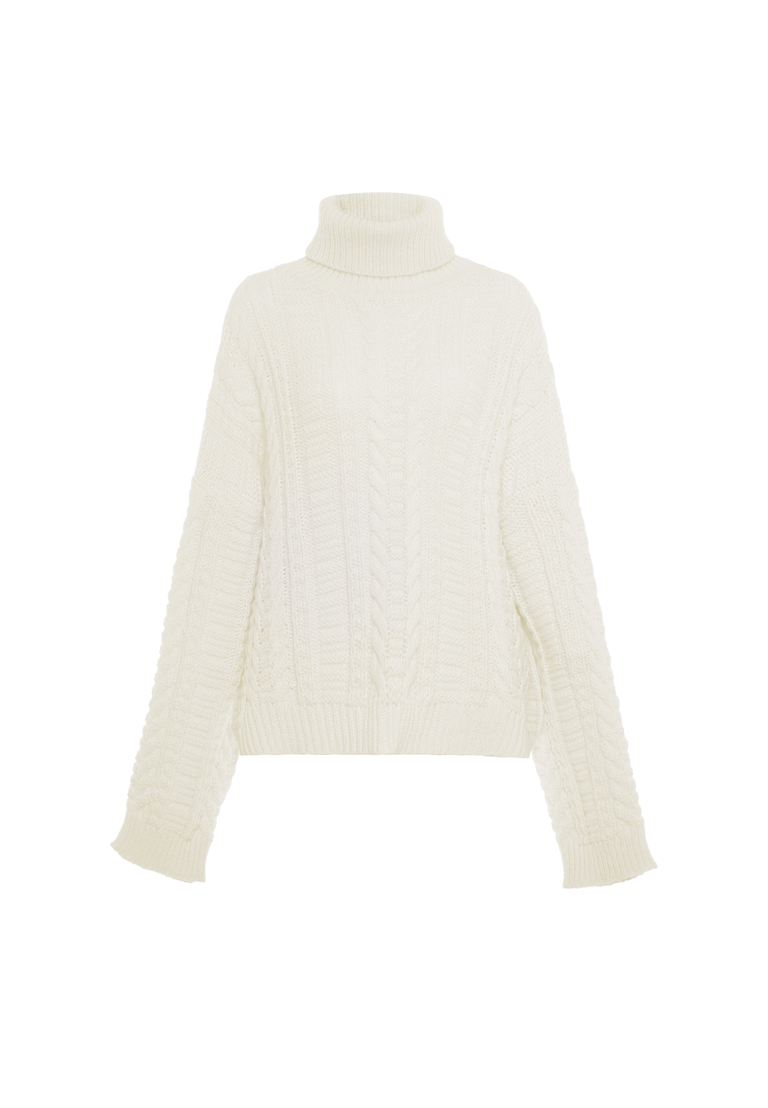 Mymo Pullover Damen Wollweiß Image