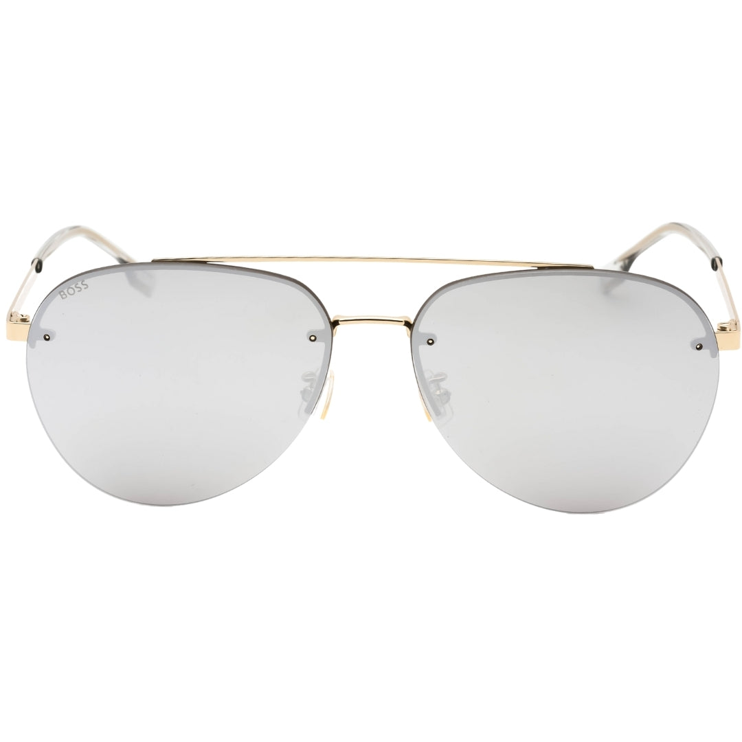 Hugo Boss Sonnenbrille mit silbernen Glasern und goldenen Glasern Image
