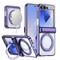 Handy Hülle Handyhüllen Für Samsung Galaxy Z Flip 7 Z Flip 6 Z Flip 5 Rückseite Mit Ständer Magnetisch Unterstützt kabelloses Laden Retro Beschichtung PC