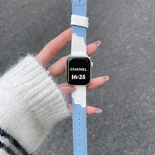 Solo-Loop Kompatibel mit Apple Watch Armband 38mm 40mm 41mm 42mm 44mm 45mm 49mm Niedlich Verstellbar PU - Leder Ersatzarmband für iwatch Ultra 2 Series 9 8 7 SE 6 5 4 3 2 1 Image