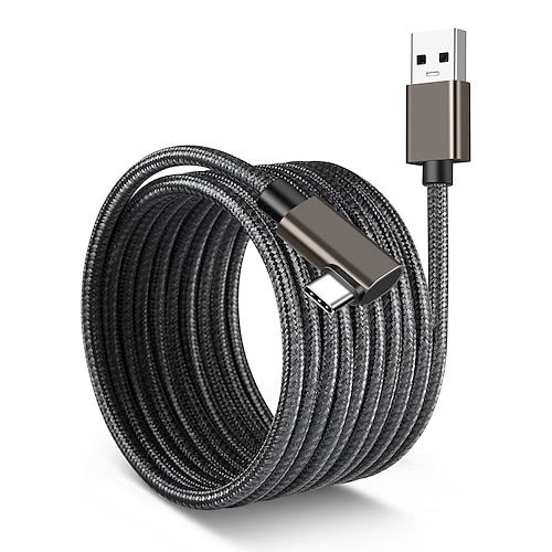 VR-Link-Kabel, 3m, kompatibel mit Quest2-/Pico 4-Zubehör und PC/Steam VR, Hochgeschwindigkeits-PC-Datenübertragung, USB 3.0-auf-USB-C-Kabel für VR-Headset und Gaming-PC Image