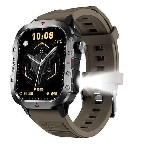 696 H11 Smartwatch 2.01 Zoll Smartwatch Fitnessuhr Bluetooth Temperaturüberwachung Schrittzähler Anruferinnerung Kompatibel mit Android iOS Damen Herren Freisprechanlage Wasserdicht Kamera Kontrolle Image