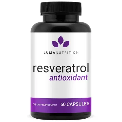 High Purity Resveratrol, Trans-Resveratrol Supplement - High Potency Antioxidant, Supports Brain