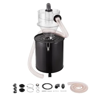 VEVOR Cyclone Dust Separator with Metal Tank 4" Retrofit Cyclone Separator ABS Dust Deputy With 2"