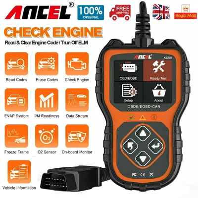 New ANCEL AS200 Car OBD2 Scanner OBD2 Code Reader Check Engine Fault Data Stream Automotive Tools
