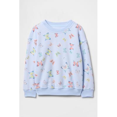 Gap Girls Blue Butterfly Vintage Soft Sweatshirt (6mths-5yrs) - Blue Butterfly