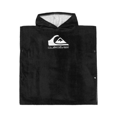 Badeponcho QUIKSILVER "Hoody Towel", Damen, schwarz, 100% Baumwolle, Hausmäntel