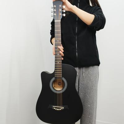 TEMU 38-inch Matte Acoustic Guitar - Ideal For Beginners & Adults, Parties & Events, Comfortable Play With Basswood Panels & Abs Nuts - Great Gift For Christmas/halloween