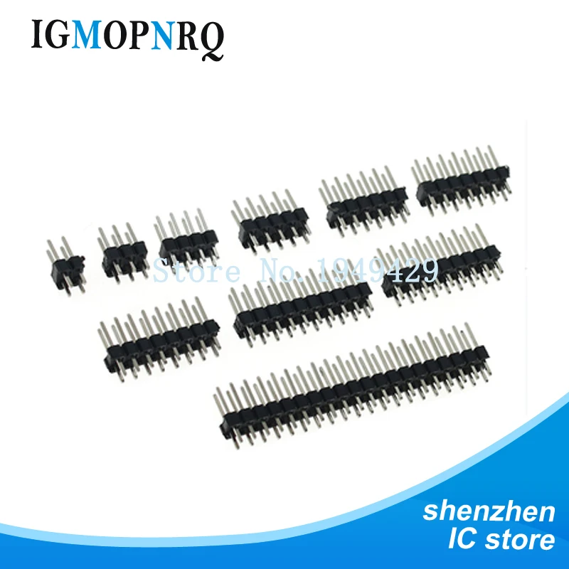 2,54mm zweireihiger Stecker 2 ~ 40p abtrenn bare Leiterplatte Pin Header Stecker Streifen Pin header 2*2/3/4/6/8/10/12/15/20/40p Image