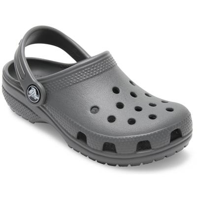 Clog CROCS "Classic K", Kinder, Gr. 33, grau (dunkelgrau), Croslite, unifarben, klassisch, Schuhe, Sommerschuh, Hausschuh, Badeschuh mit schwenkbarem Fersenriemchen Image