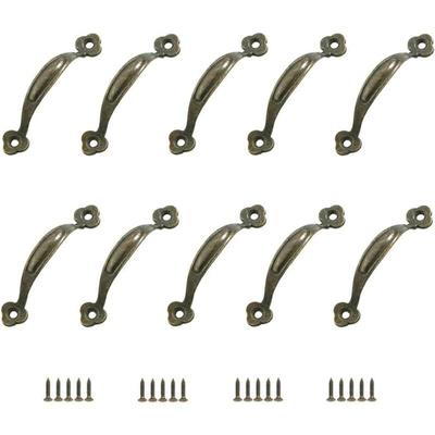 Ccykxa - 10 Retro-Griffe, Möbelgriff, Türknauf, Griffabstand, rustikale Zinklegierung für Küche, Image