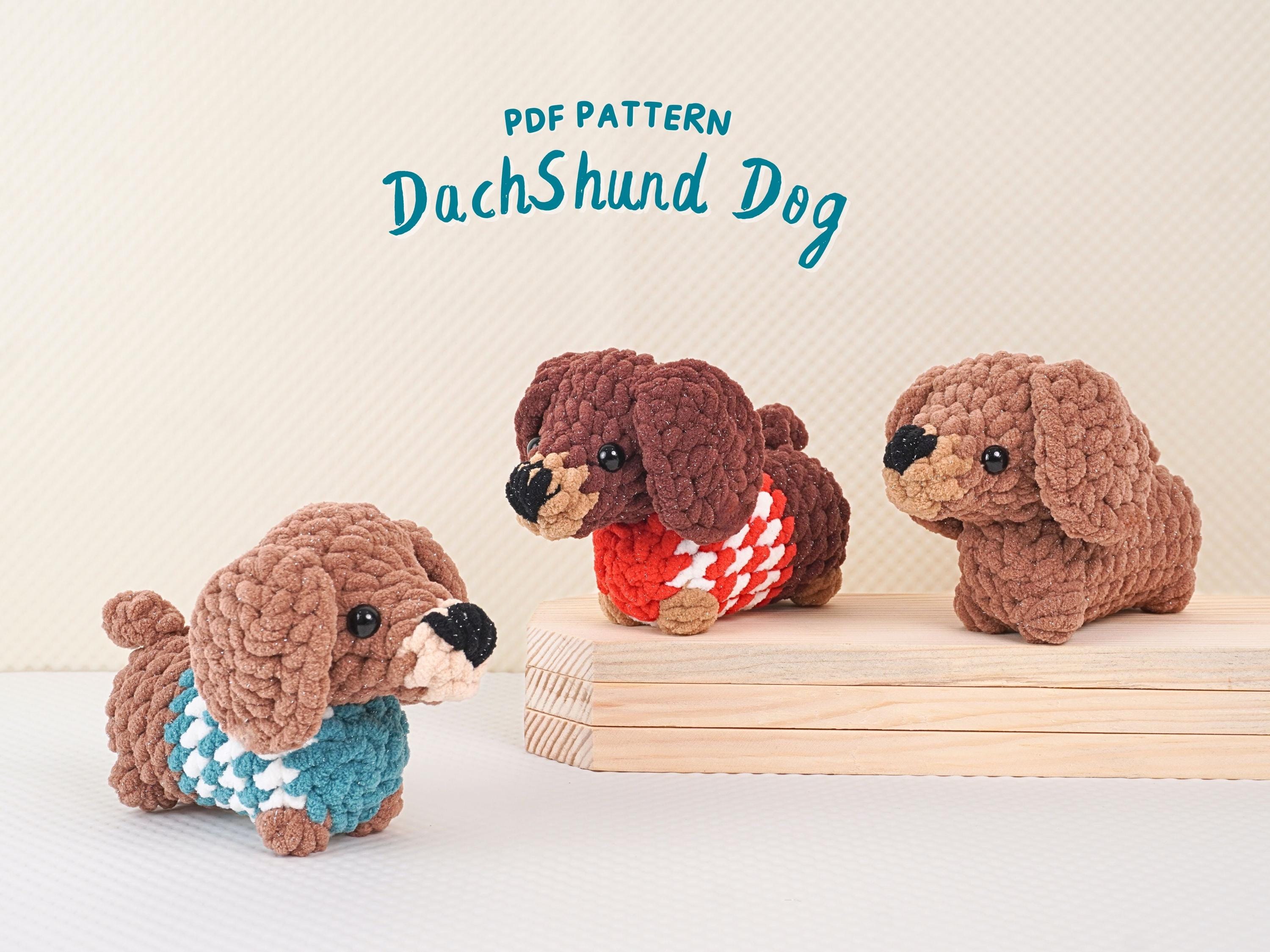 Schemi all'uncinetto per bassotti, schemi all'uncinetto per animali di peluche, schemi all'uncinetto per amigurumi, schemi all'uncinetto per cani amig