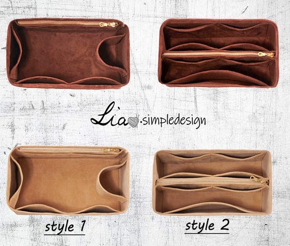 "Inserto organizer per borse di 4 misure, adatto a pochette \"Speedy Bag\" da 20, 25, 30 e 35 cm. Forma per borse in feltro di alta qualità, sagomatore p"