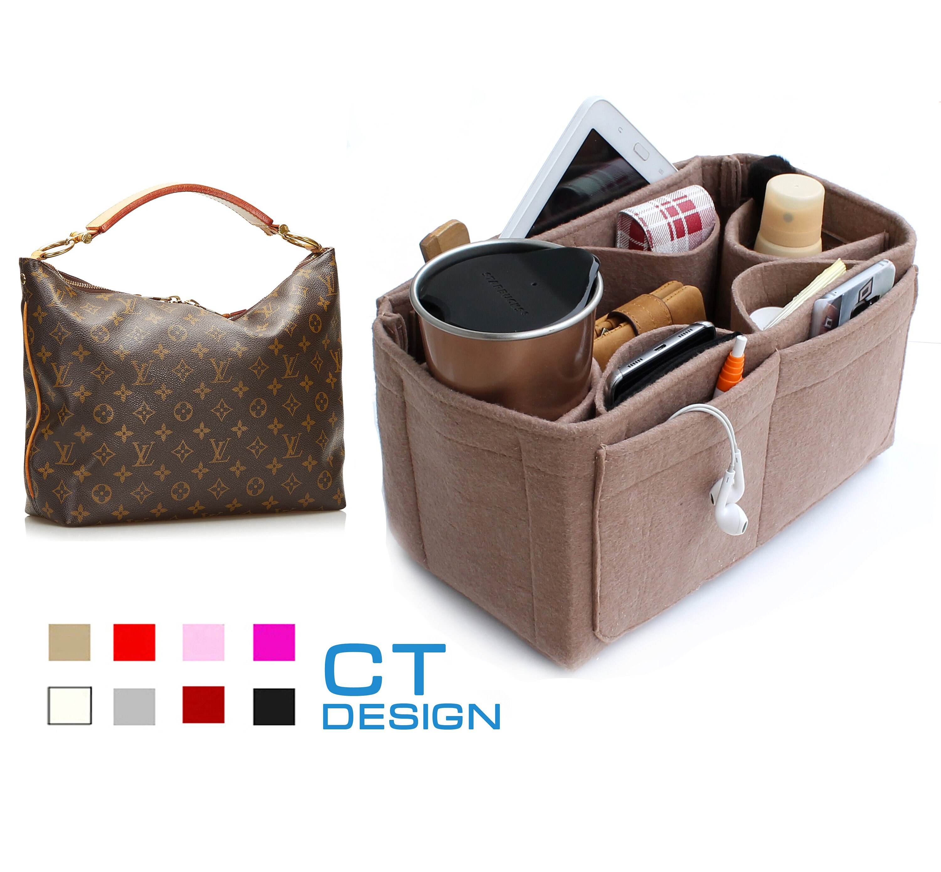 Sully PM bag organizer, inserto borsa borsa, tote bag organizer, handbag organizer, portamoneta, inserto sully pm mm, inserto borsa borsa