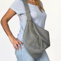 Borsa a tracolla in pelle oversize - Grande marsupio in pelle da donna - Marsupio XL - Borsa a tracolla morbida - Marsupio morbido - Borsa a tracolla