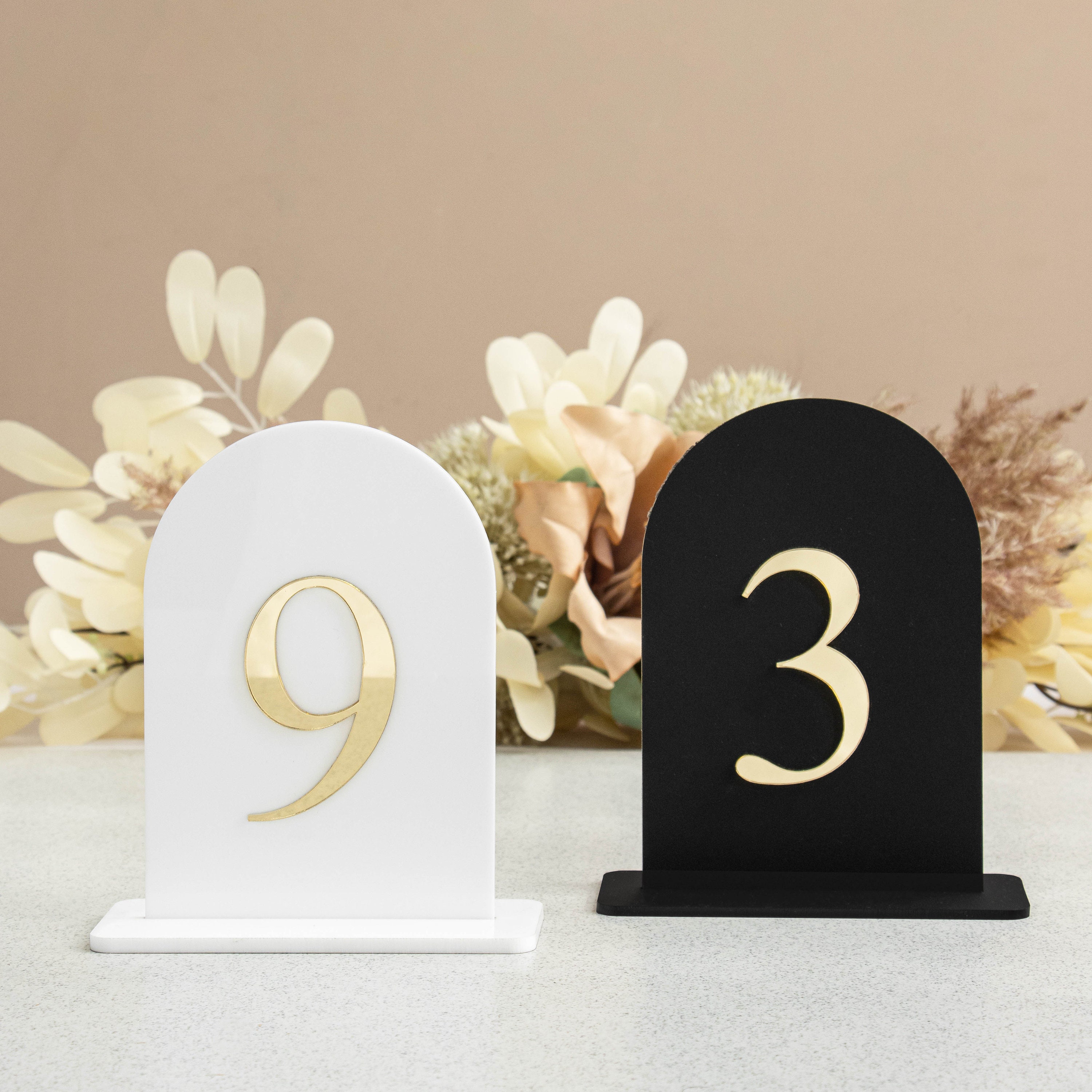 Numeri da tavolo ad arco / Numeri da tavolo / Numeri da tavolo in acrilico / Numero da tavolo per matrimoni, Centrotavola Decorazioni di lusso, Numero
