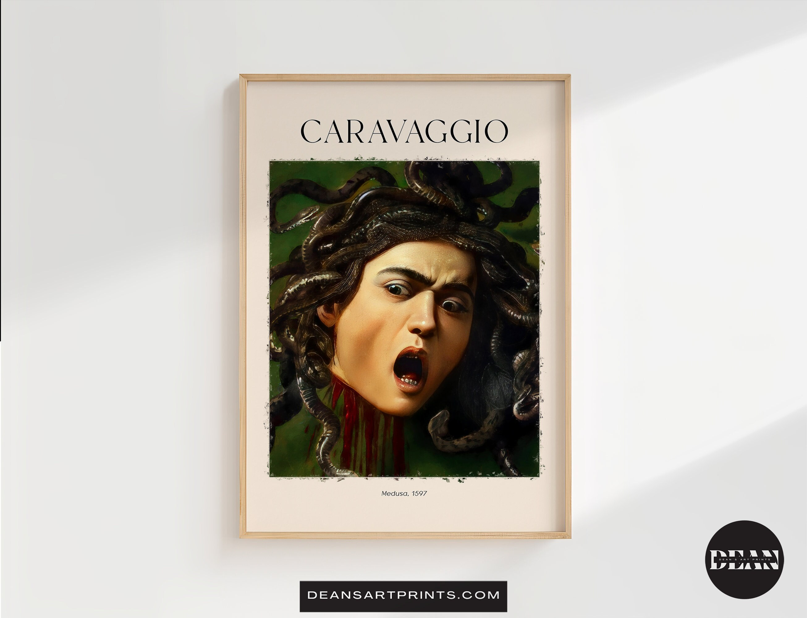 Medusa - 1597, Stampa di Caravaggio, Vernice di Caravaggio, Opere d'arte di Caravaggio, Arte di Caravaggio, Poster di Caravaggio, Caravaggio Digitale