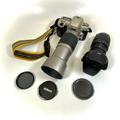 Fotocamera analogica Nikon F60 del 1998 | set completo con borsa con lenti antipioggia e filtri | Lenti: 70-300 / 28-200 | Filtri UV | Cappuccio paras