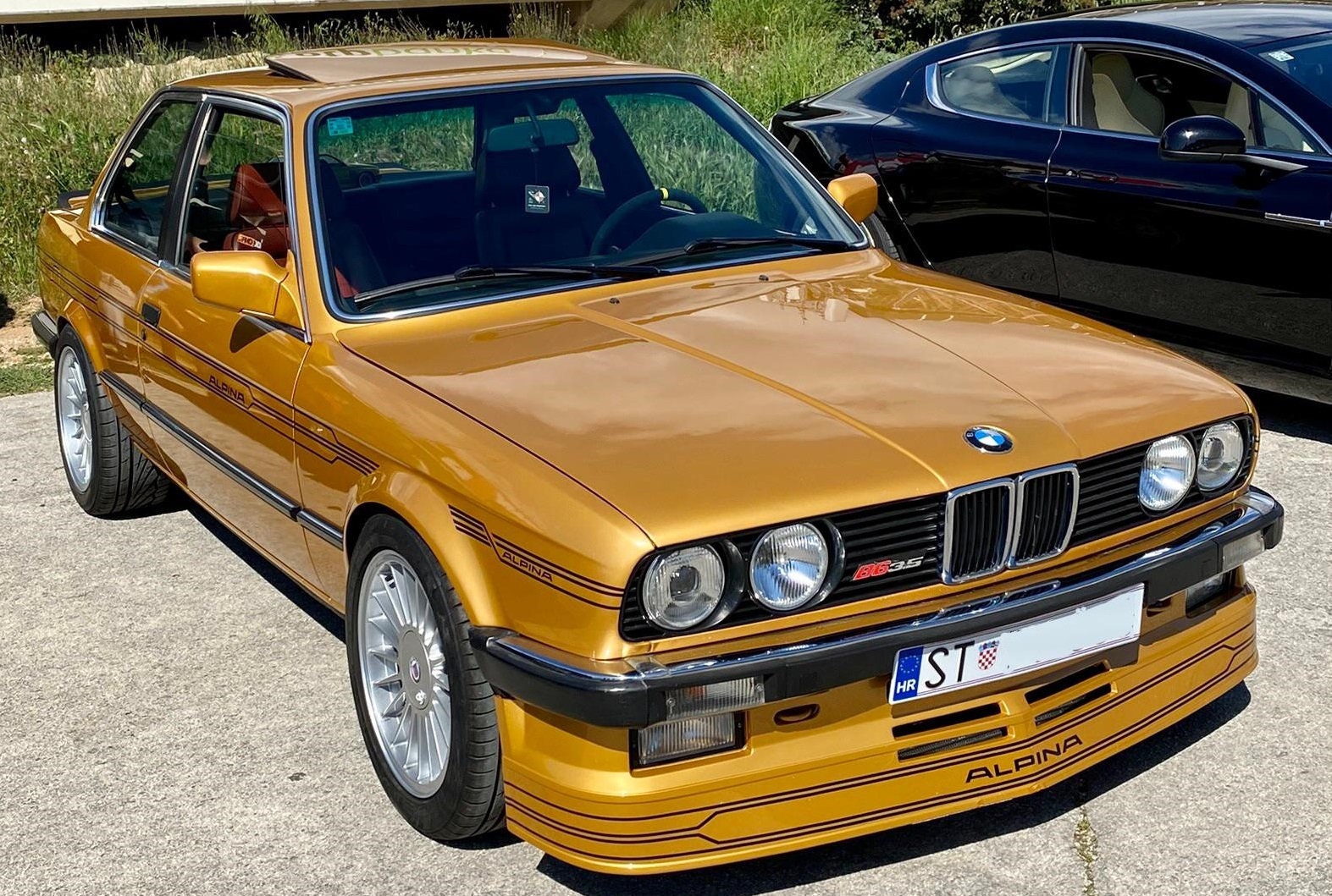 Set di adesivi decorativi Alpina BLACK-SLIM 2D/4D per BMW E34 E36 E46 E30 B6 3.5/B3 2.7 (ultima versione)